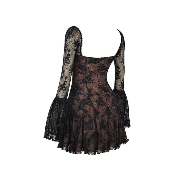 House of CB Analissa Dress - Long Sleeve Lace Dress Size M-Tall - Picture 16 of 17